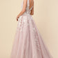 Floral Tulle Ball Gown by Andrea & Leo Couture - Gardenia A1028 - Special Occasion