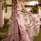 Strapless Floral Bodice Organza Ball Gown By Andrea & Leo Couture  A1035 - Special Occasion