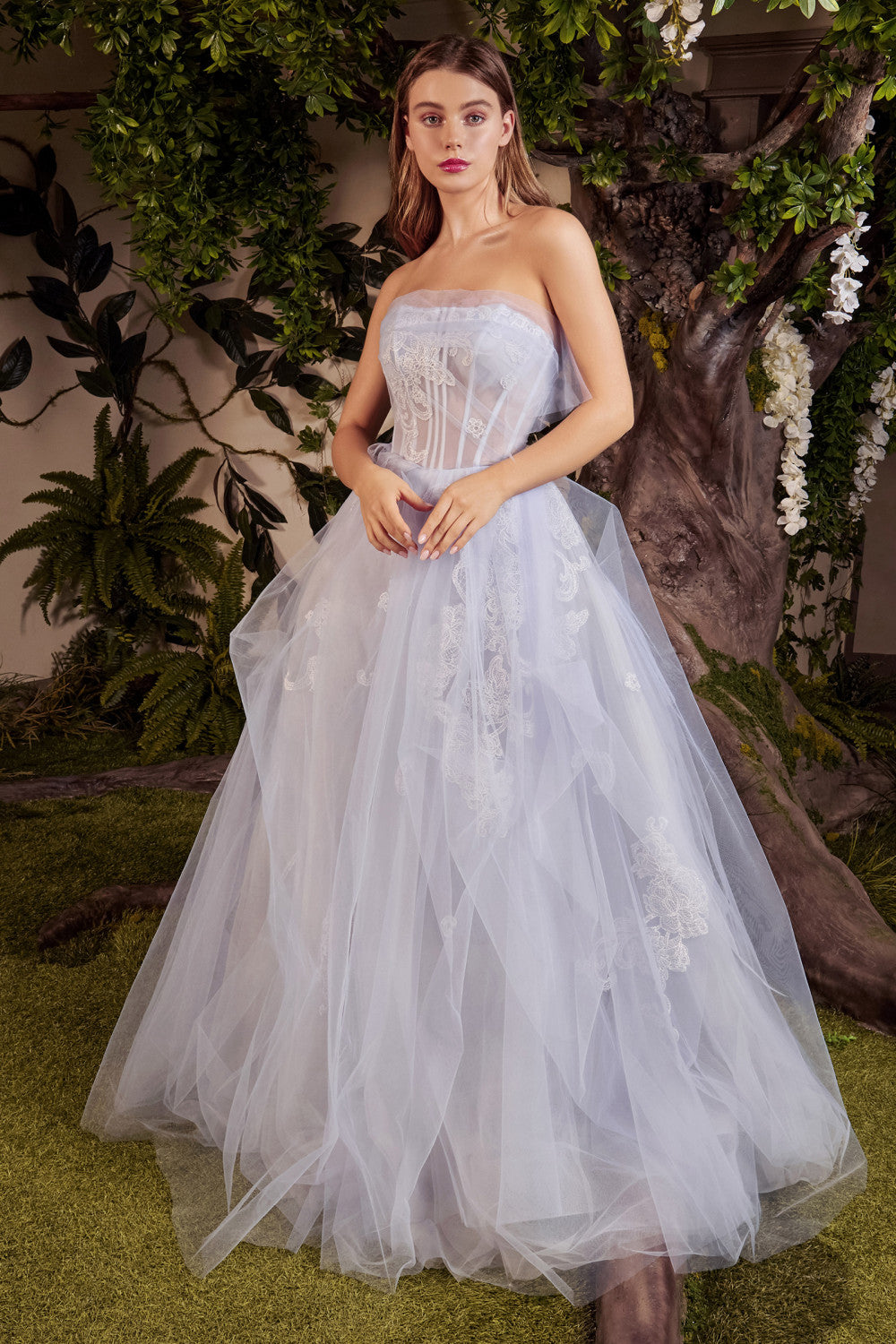 Strapless Corset Tulle Ball Gown by Andrea & Leo Couture A1050 AURORA –  Ariststyles