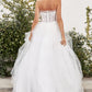 Strapless Corset Tulle Bridal Ball Gown by Andrea & Leo Couture A1050W - AURORA TULLE GOWN - Special Occasion/Curves