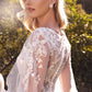 Sheer Long Sleeve Bridal Gown by Andrea & Leo Couture A1079W - ELISABETH BRIDAL GOWN