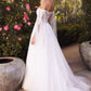 Off the Shoulder Tulle A-Line Bridal Gown by Andrea & Leo Couture - A1080W Isabel