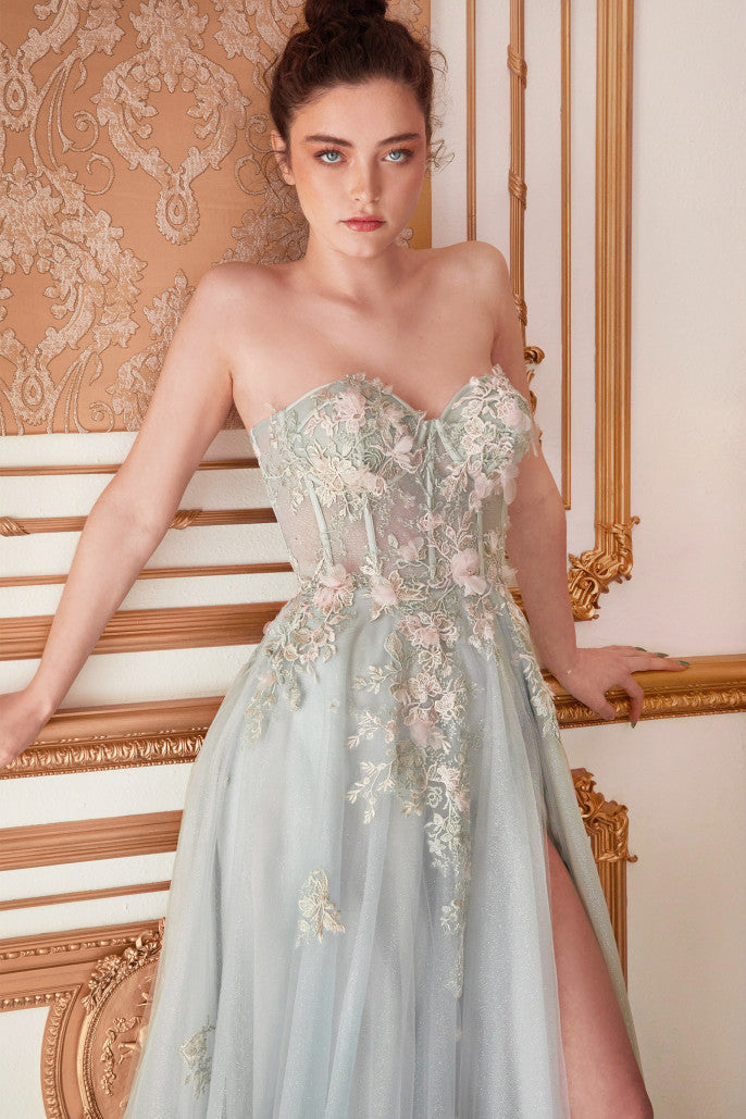 Penelope Sage Lace Mini Dress