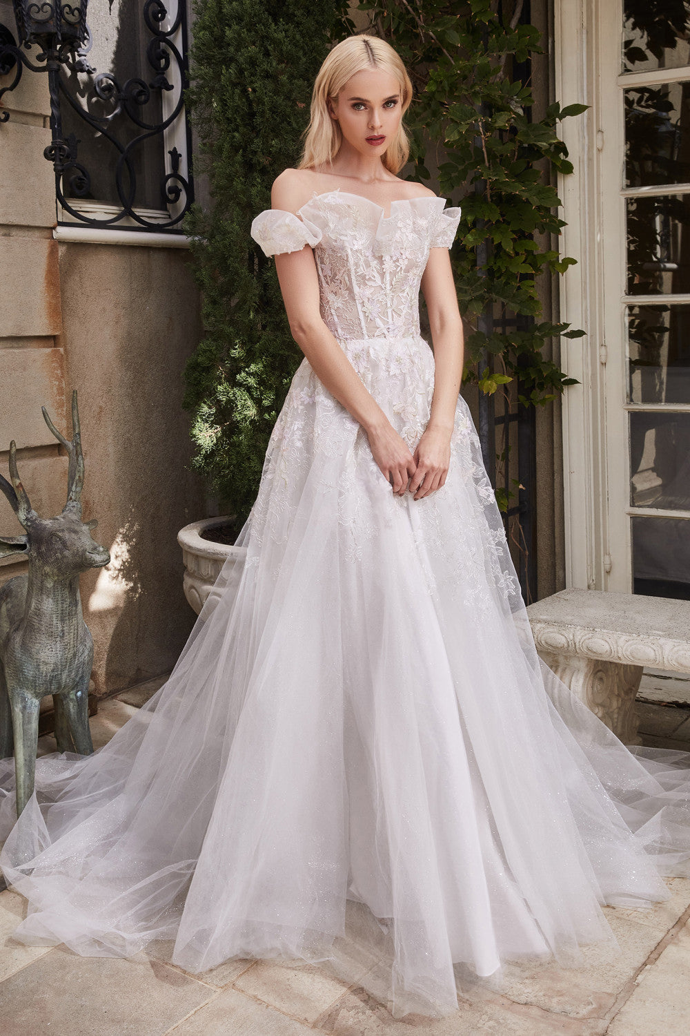 Off the Shoulder Bridal Gown by Andrea & Leo Couture A1090 Elois Garden Gown