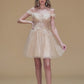 Off Shoulder Sweetheart Neckline Babydoll Short Dress Elizabeth K GS3096 - Women Formal Dress