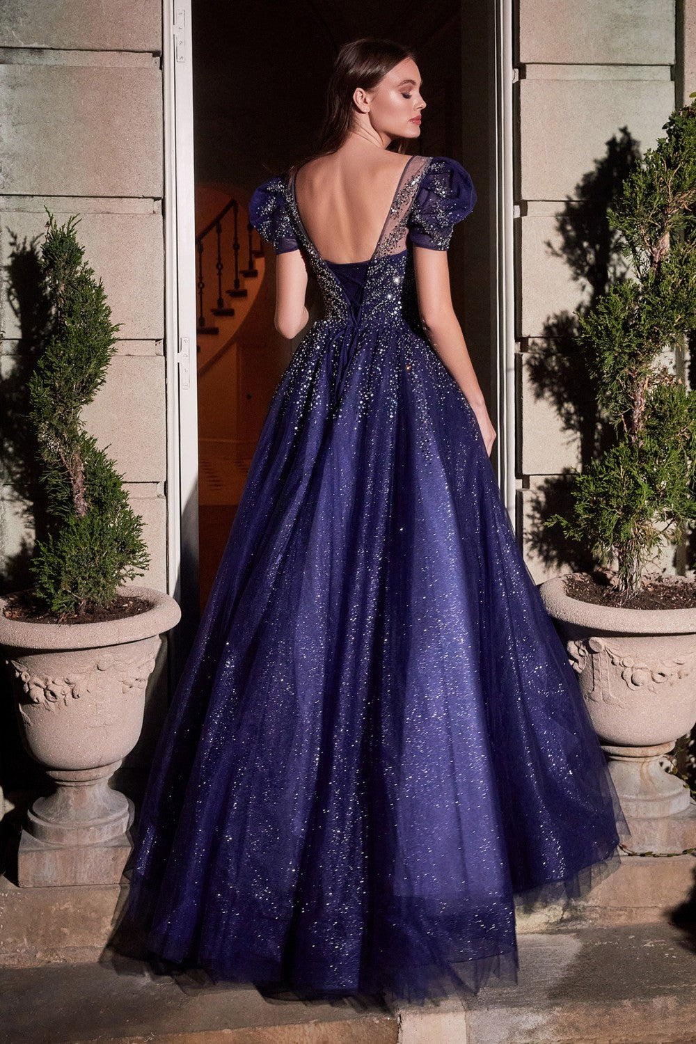 Layered Tulle Ball Gown by Cinderella Divine B702- Special Occasion