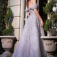 Off the Shoulder Tulle Ball Gown by Cinderella Divine B713- Special Occasion