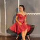 Off the Shoulder short A-line Gown by Cinderella Divine CD0140