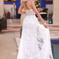 Strapless Fitted Floral Bridal Gown with Overskirt by Andrea and Leo Couture - CB046W