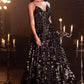 Floral Sequin Print Ball Gown by Cinderella Divine CB073 - Special Occasion