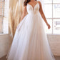 Beaded Floral A-Line Layered Tulle Bridal Gown by Cinderella Divine CD0154W