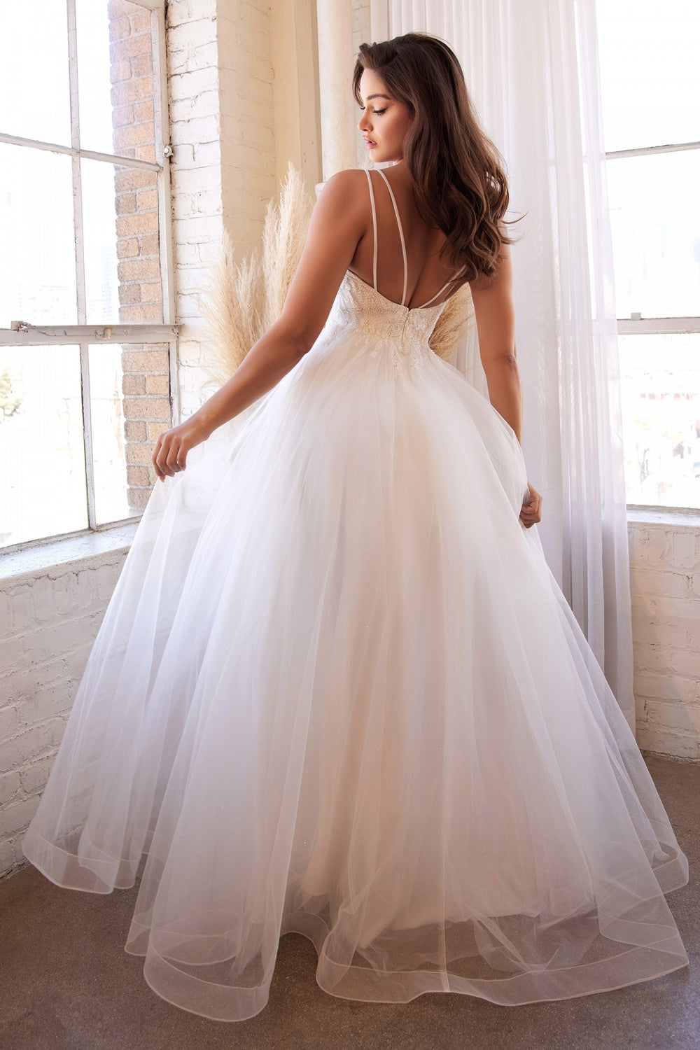 Beaded Floral A-Line Layered Tulle Bridal Gown by Cinderella Divine CD Ariststyles Beaded Floral A-Line Layered Tulle Bridal Gown by Cinderella Divine CD Ariststyles