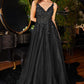 Floral Tulle A-line Women Formal Evening Gown - Cinderella Divine CD0181 -Special Occasion/Curves