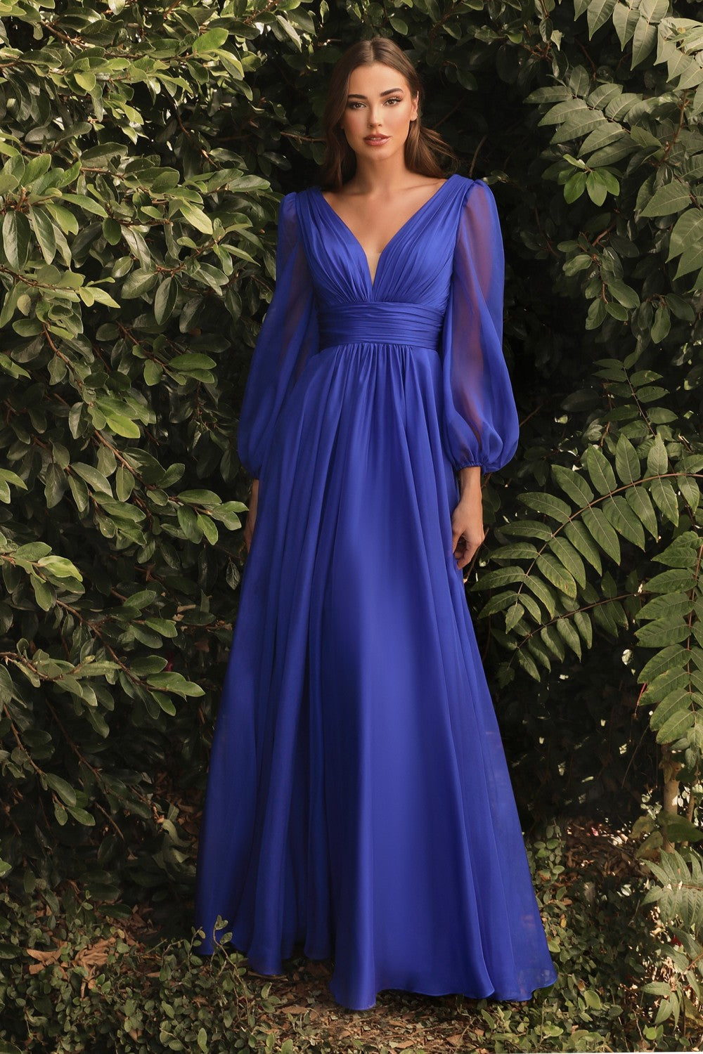 Cinderella Divine CD0192 LONG SLEEVE CHIFFON DRESS - Special Occasion/ –  Ariststyles