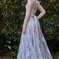LONG SLEEVE EMBELLISHED BALL GOWN by Cinderella Divine CD233C - Curves