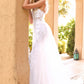 Floral Lace Bridal Gown With Tulle Overskirt Cinderella Divine CD931W