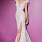 Lace and Jeweled Fitted Bridal Gown by Cinderella Divine CD952