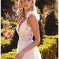FLoral Lace Bodice Tulle A-Line Gown by Cinderella Divine CD971W