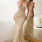 Fitted Beaded Mermaid Slit Gown By Ladivine CD992 - Women Evening Formal Gown - Special Occasion