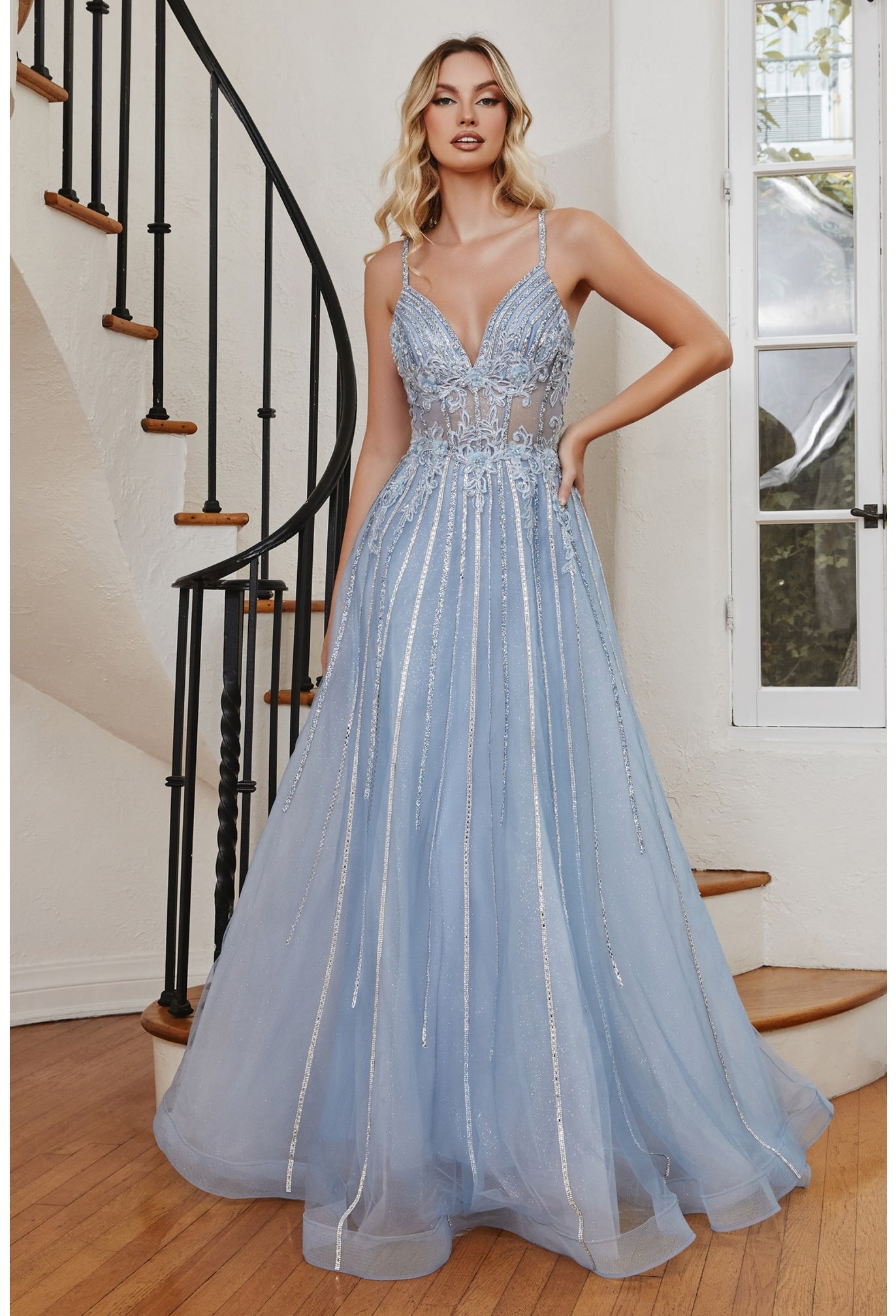 LaDivine CD994 Prom Dress - Blue | NewYorkDress