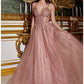 A-Line Beaded Lace Tulle Gown By Ladivine CD994 - Women Evening Formal Gown - Special Occasion