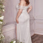Off the Shoulder Sequin Bridal Gown by Cinderella Divine CH167W