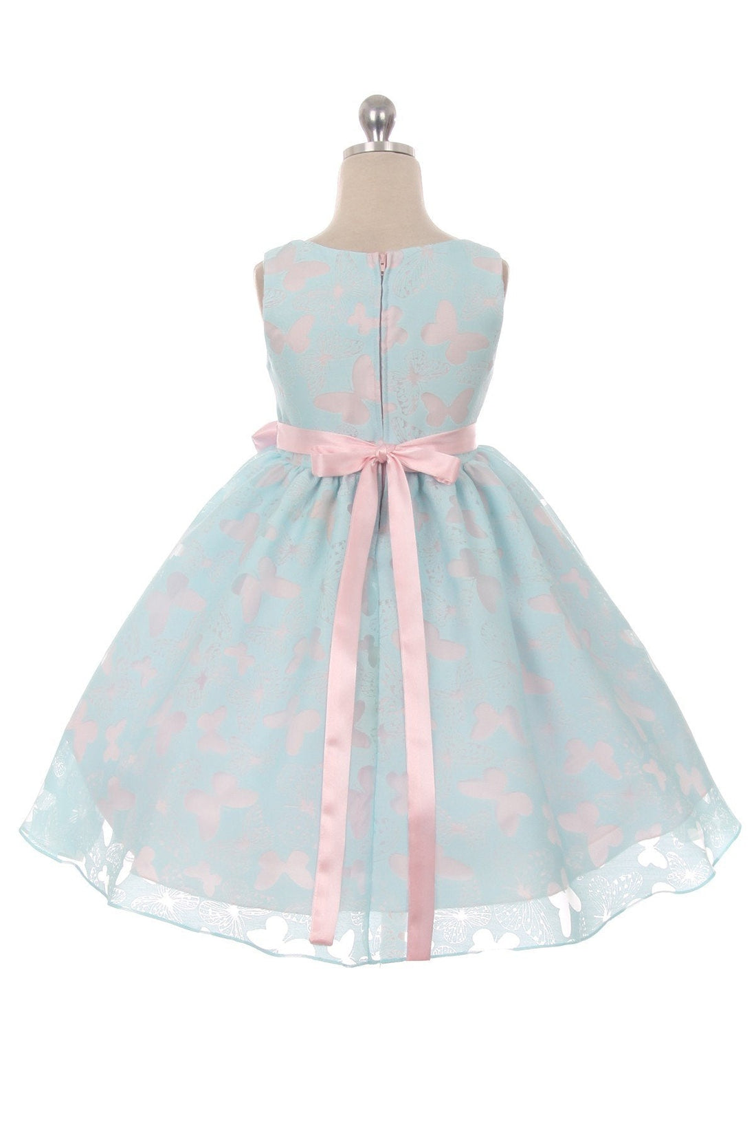 Girl Party Butterfly Burnout Organza Girl Dress by AS382 Kids Dream - Girl Formal Dresses