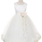 Satin Flower Petal Ivory Flower Girl Dress 1of2 by AS160B Kids Dream - Girl Formal Dresses