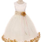 Satin Flower Petal Ivory Flower Girl Dress 2of2 by AS160B Kids Dream - Girl Formal Dresses