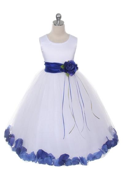 Sash Flower Petal Ivory Flower Girl Dress 2of2 by AS160B Kids Dream - Girl Formal Dresses