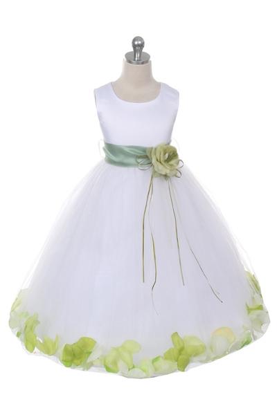 Flower Girl Dress- Flower Petal Ivory Dress 2of 2 - AS160B Kids Dream