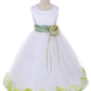 Sash Flower Petal Ivory Flower Girl Dress 2of2 by AS160B Kids Dream - Girl Formal Dresses
