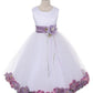 Sash Flower Petal White Flower Girl Dress 2of2 by AS160B Kids Dream - Girl Formal Dresses