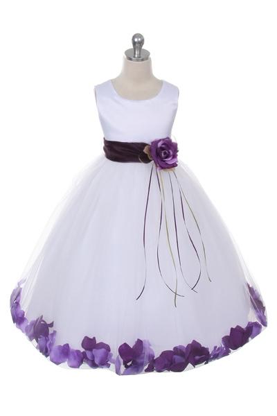 White dress hotsell with purple flowers