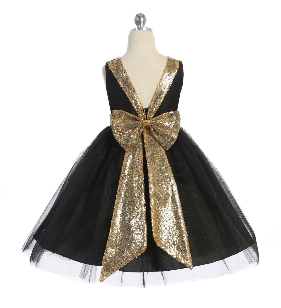 Kids Dream 498 Red Dupioni Tulle Dress W/ Gold Sequins V-Back &Bow - Size: 4 | Pink Princess Kids Dream 498 Red Dupioni Tulle Dress W/ Gold Sequins V-Back &Bow - Size: 4 | Pink Princess