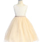 Lace with Mesh Pearl Trim Girl Party Dress by AS456B Kids Dream - Girl Formal Dresses