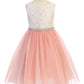 Lace with Rhinestone Trim Girl Party Dress by AS456A Kids Dream - Girl Formal Dresses
