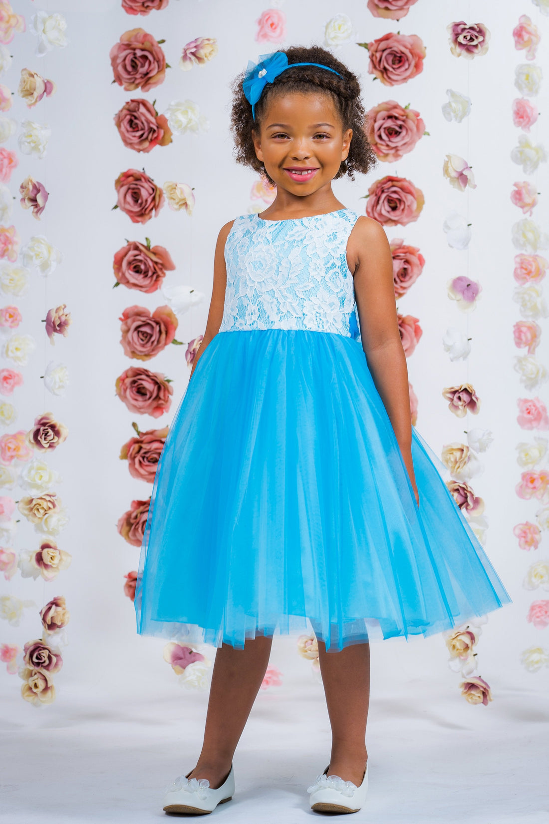 Girl Party Lace Illusion Dress by AS414 Kids Dream Girl Formal Dress Ariststyles