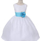 Poly Silk Organza Sash White Flower Girl Dress by AS204 Kids Dream - Girl Formal Dresses