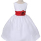 Poly Silk Organza Sash White Flower Girl Dress by AS204 Kids Dream - Girl Formal Dresses