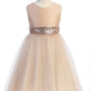 Rose Gold Sequin Back V Girl Party Dress by AS498 Kids Dream - Girl Formal Dresses