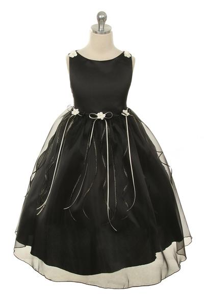 girls' black formal dresses for 12 year olds Rosebud Organza Girl Party Dress by AS149 Kids Dream