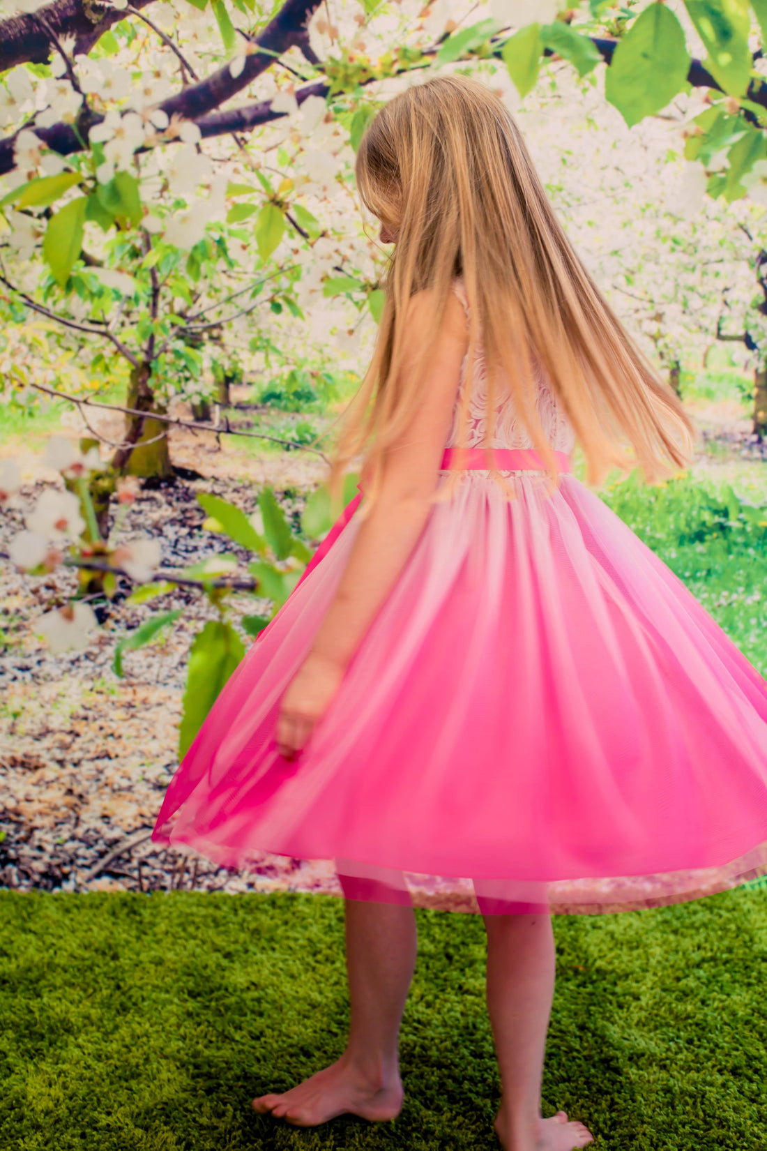 Kids Dream Rosette Bodice Ombre Party Dress