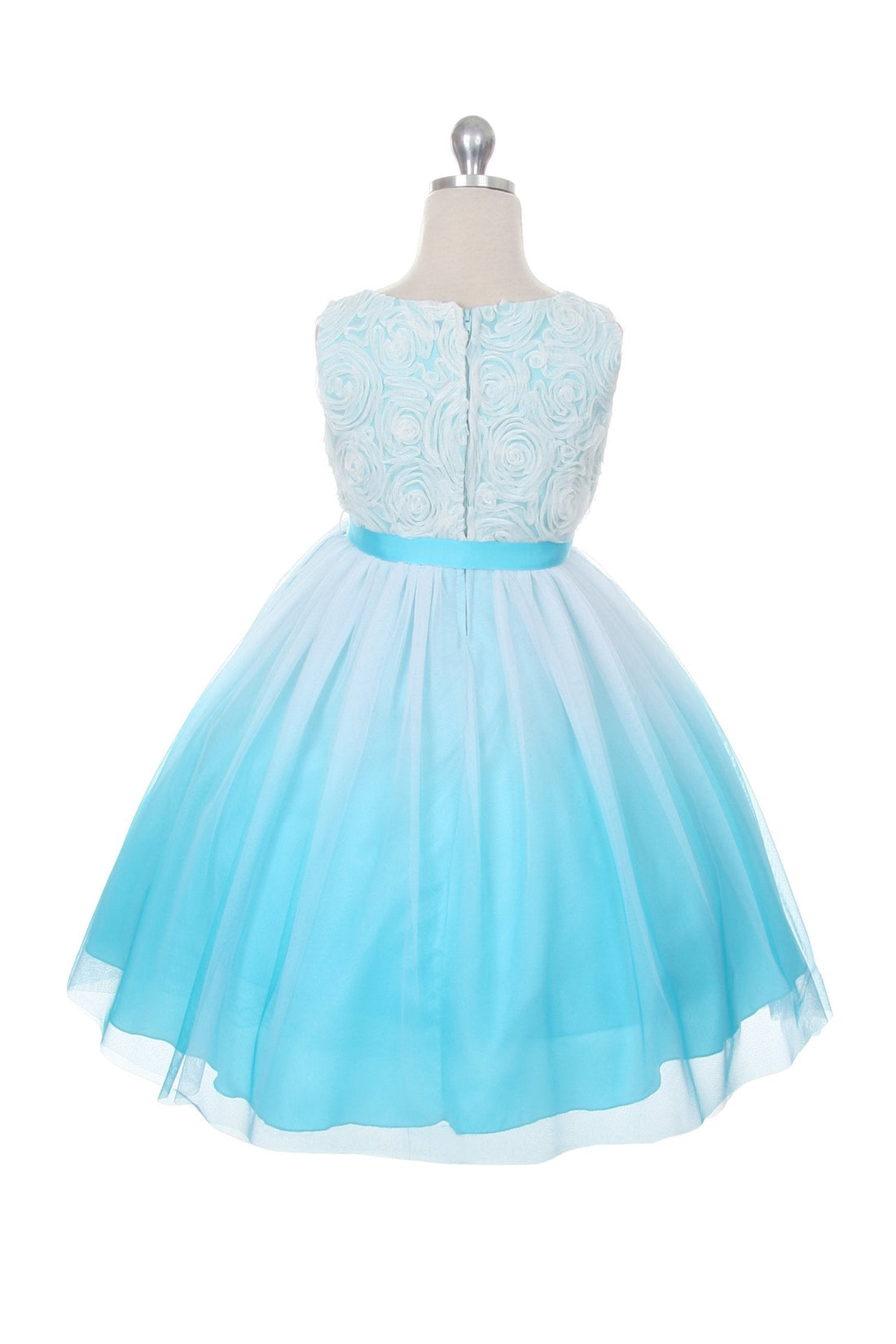 open lace back dress Rosette Bodice Ombre Girl Party Dress by AS322 Kids Dream