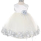 Baby Girl Ivory Satin Flower Petal Party Dress- AS195B Kids Dream