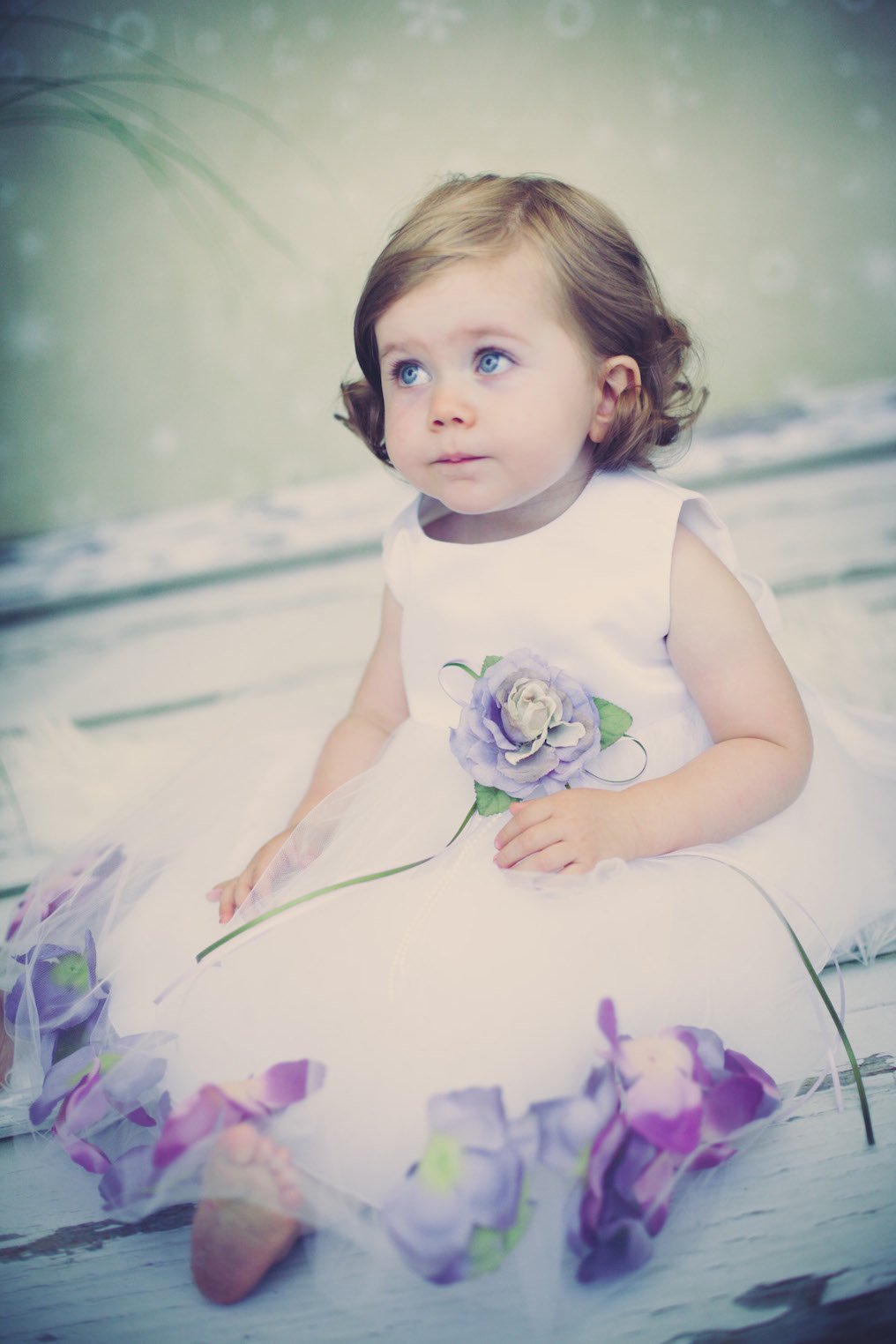 Baby Girl Ivory Satin Flower Petal Party Dress- AS195B Kids Dream Lavender / S-6M Baby Girl Ivory Satin Flower Petal Party Dress- AS195B Kids Dream Lavender / S-6M