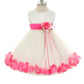 Baby Girl Ivory Satin Flower Petal with Organza Sash Party Dress- AS195B Kids Dream