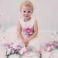 Baby White Satin Flower Petal with Organza Sash Flower Girl Dress- AS195B Kids Dream