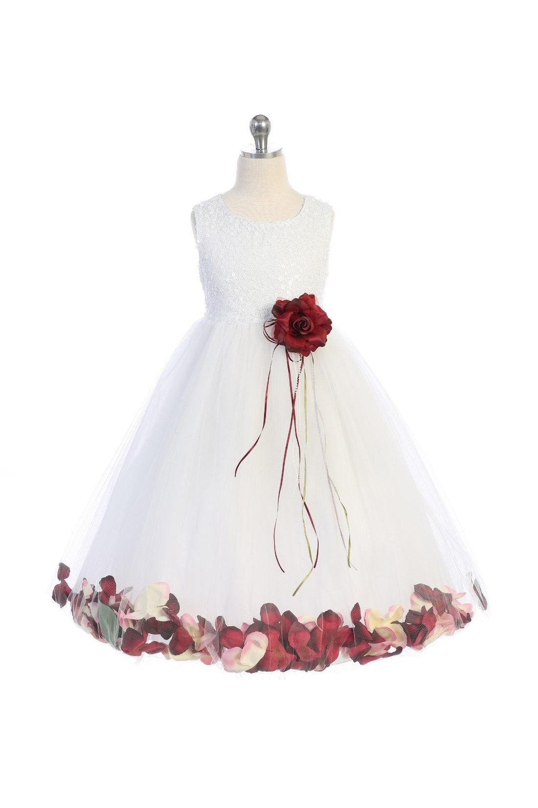 Sequin Top Petal Flower Girl Dress 1of 2 by AS160C Kids Dream - Girl Formal Dresses