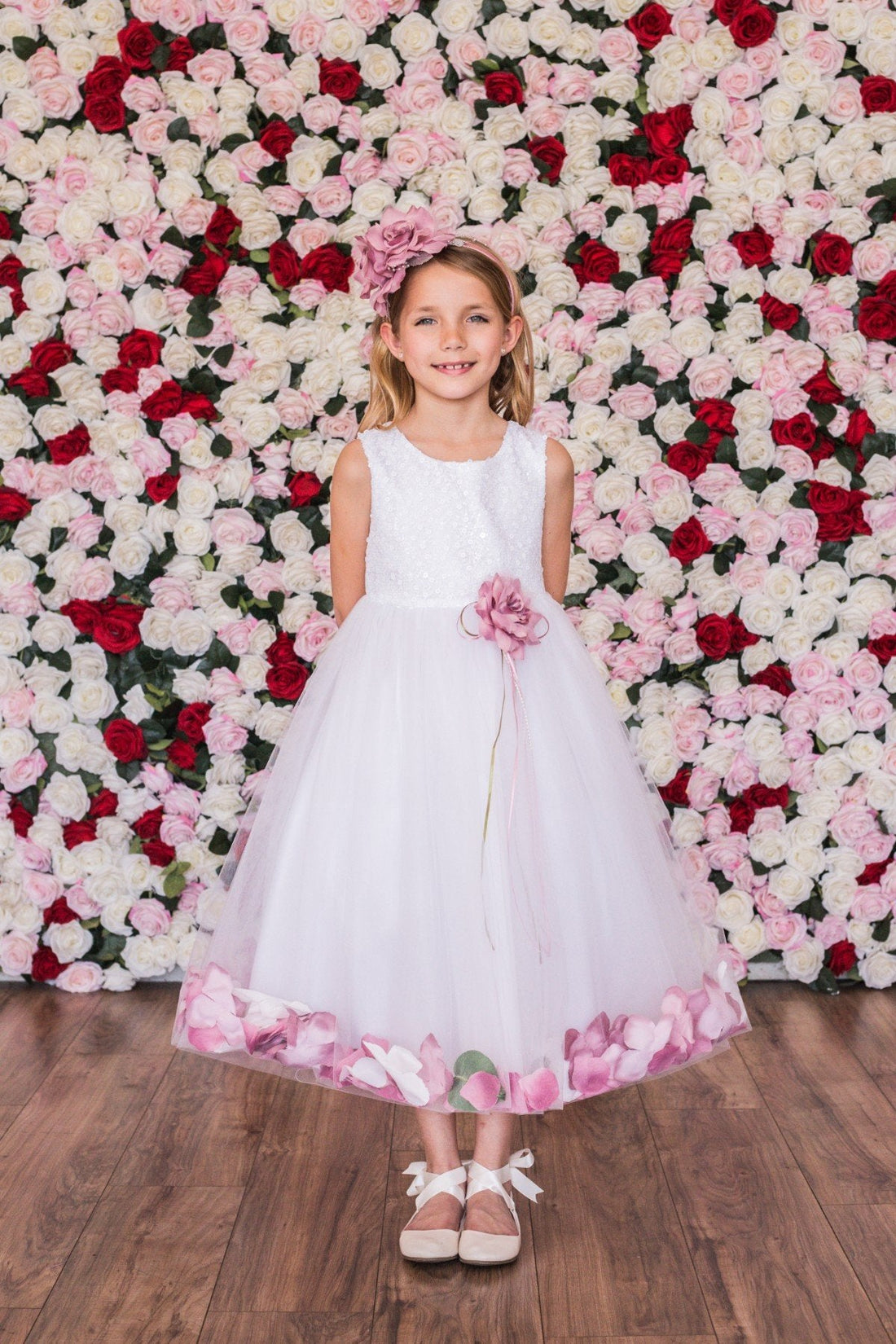 Petal pink flower girl 2024 dresses